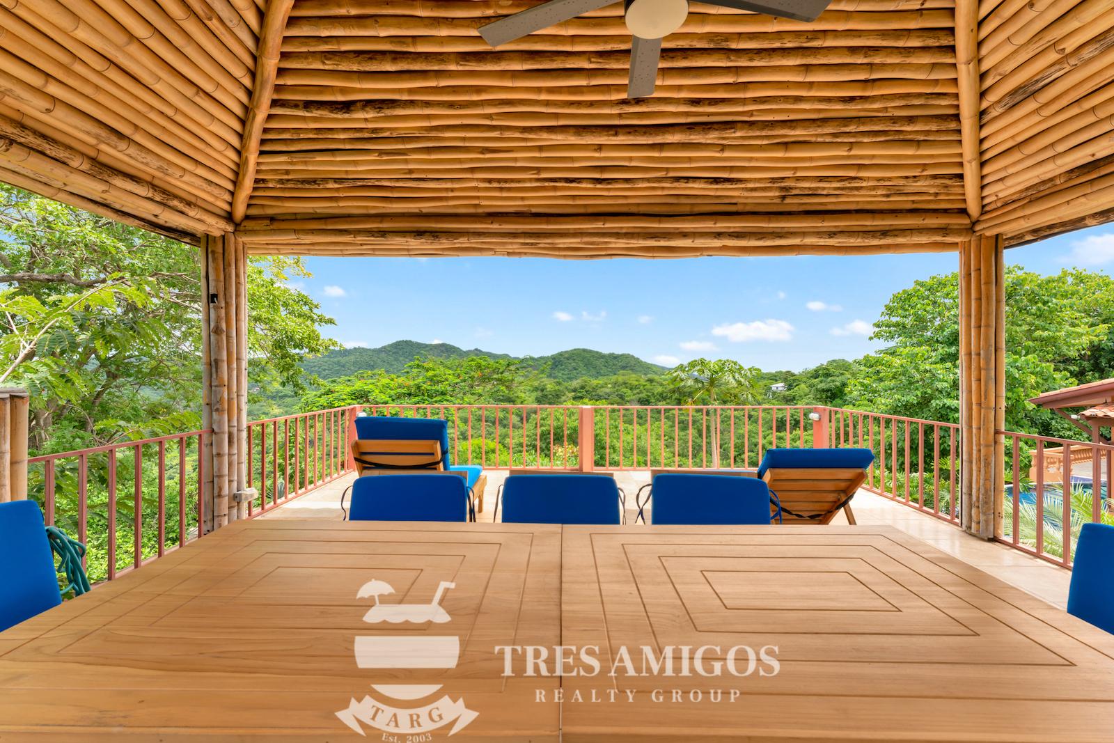 An image of an ocean view seating area