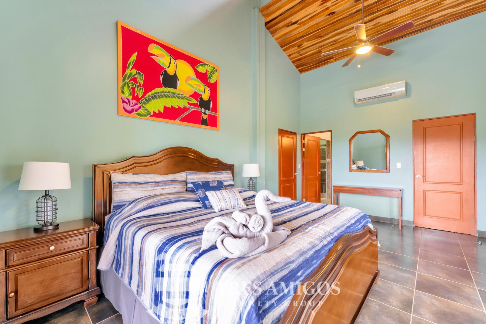 An image of a guest room in a Costa Rica beach home